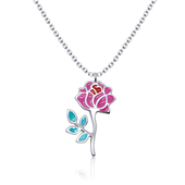 Gently Rose Silver Necklace SPE-3368 (CO5+CO14+CO15)